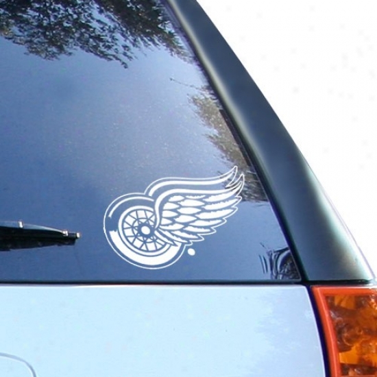 Detroit Red Wings 8x8 White Decal Logo