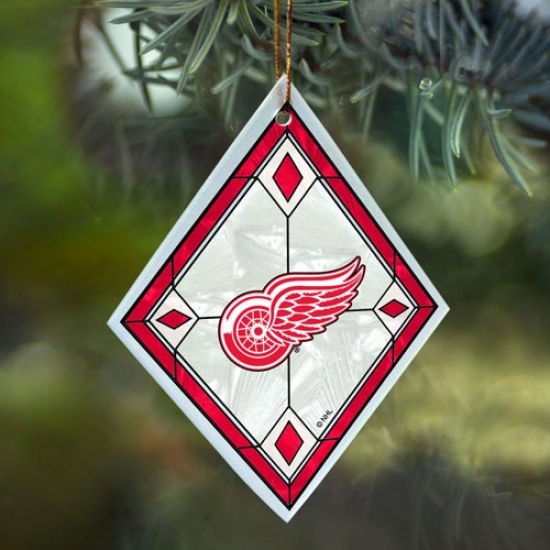 Detroit Red Wings Art-glass Ornament