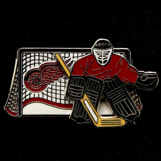 Detroit Red Wings Caps : Detroit Red Wings Moving Goalie Pin
