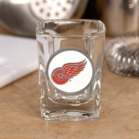 Detroit Red Wings Circle Logo 2 Oz. Square Shot Glass