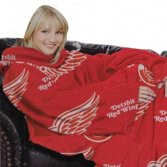 Detroit Red Wings Red Team Logo Print Unisex Comfy Throw