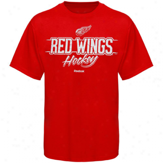 Detroit Red Wimgs Shirt : Reebok Detroit Red Wings Red Allegiance Shirt
