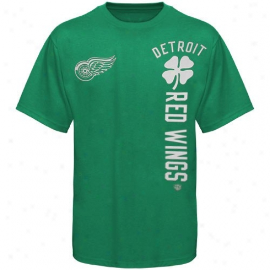 Detroit Red Wings Shirts : Old Time Hocket Detroit Red Wings Kelly Green Camlin Shirts
