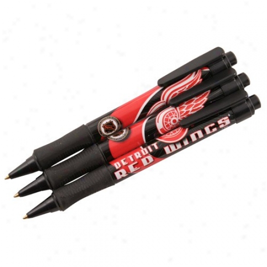 Detroit Red Wings Sof Grip 3-pack Pen Set