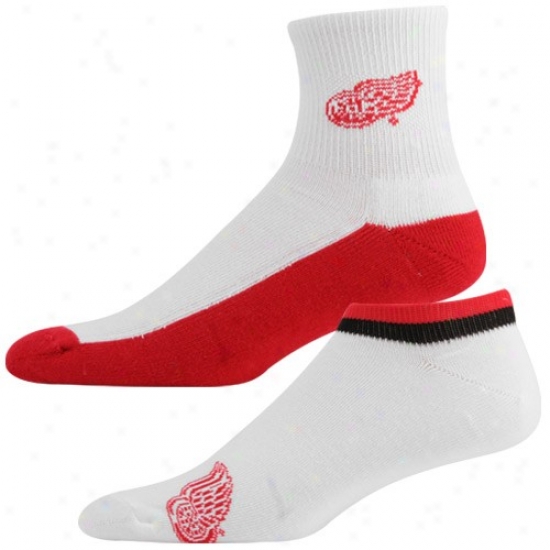 Detroit Red Wings White-red Two-pack Socks