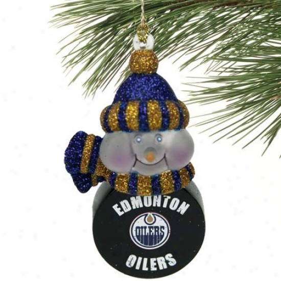 Edmonton Oilers All-star Light-up Snowman Ornament