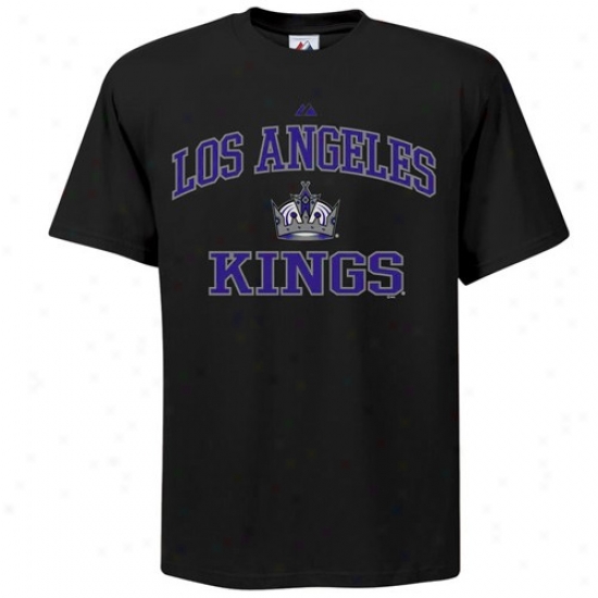 L.a. Kings T-shirt : Majestic L.a._Kings Black Heart & Soul Ii T-shirt