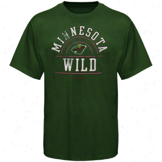 Minnesota Wkld Apparel: Reebokk Minnesota Wild Green Hockey School T-shirt