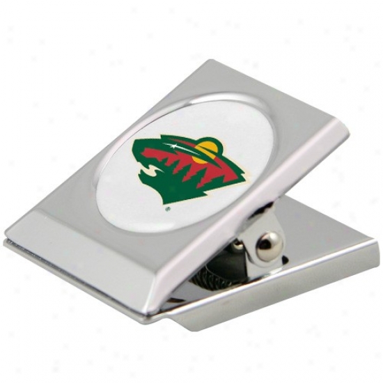 Minnesota Wild Silver Magnetic Heavy Dutty Chip Clip