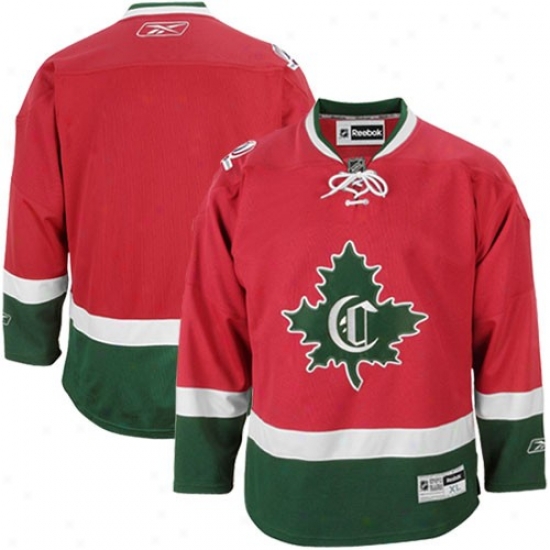 Montreal Hab Jeresy : Reebok Montreal Hab Red Premier Throwback Centennial Jersey