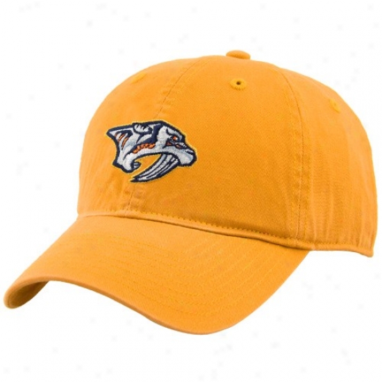 Nashvklle Predator Rigging: Reebok Nashville Predator Gold Basic Logo Adjustable Slouch Hat