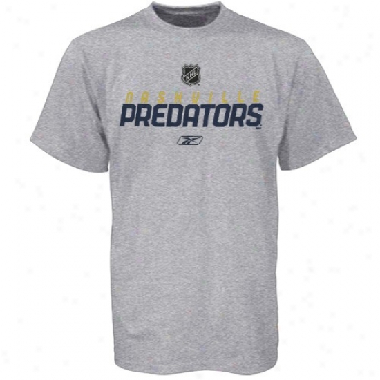 Nashville Predator Shirt : Reebok Nashville Predator Ash Power Play Shirt