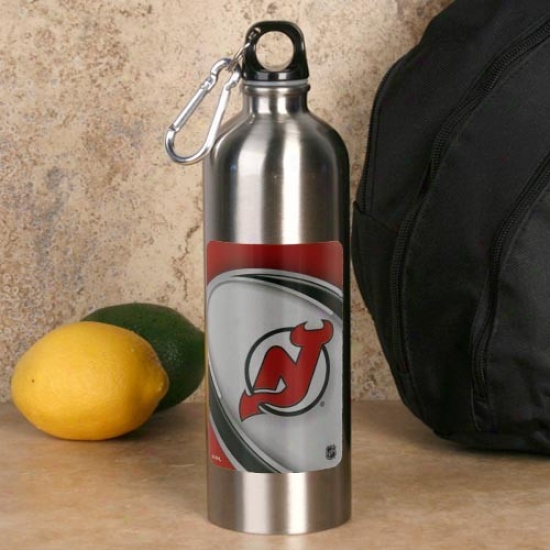 New Jersey Devils 750ml Stainless Steel Water Bottle W/ Carabiner Clip
