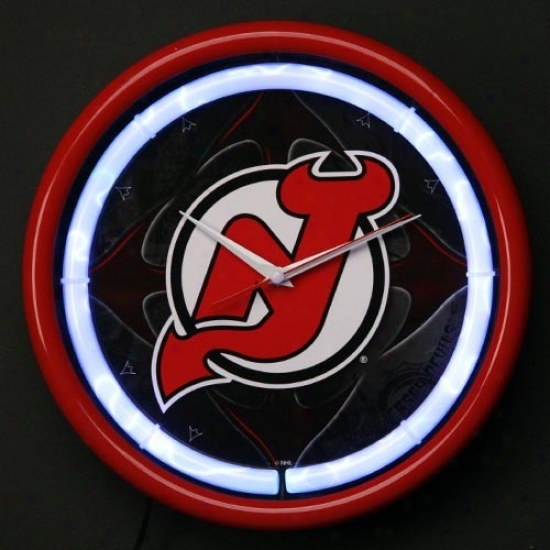 New Jersey Devils Plasma Wall Clock