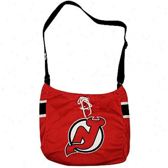 New Jersey Devils Red Veteran Jersey Tote Bag