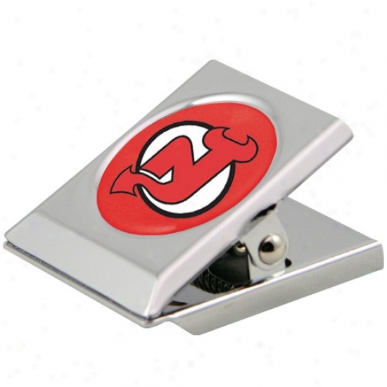 New Jersey Devils Silver Heavy-duty Magnetoc Chip Clip
