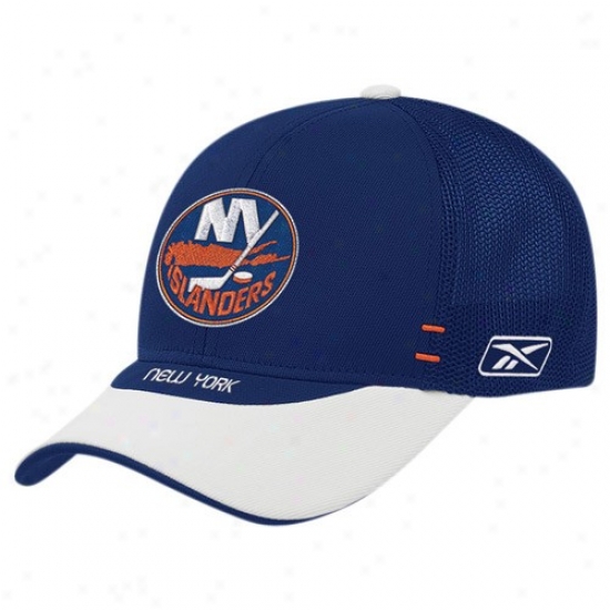 New York Islaners Merchandise: Reebok New York Islanders Navy Blue Nhl Draft Appointed time Flex Become Hat