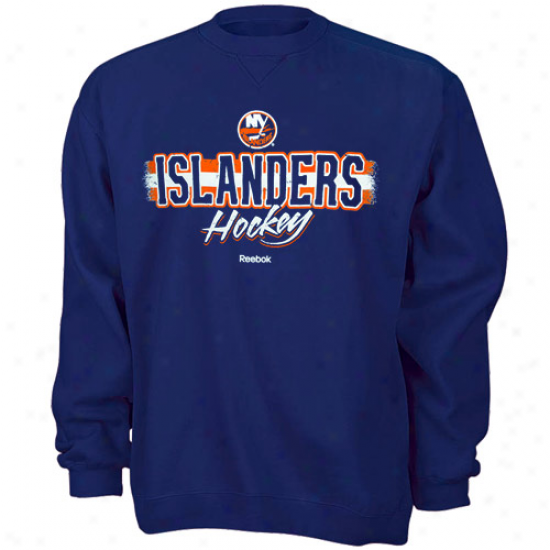 New York Islanders Sweatshirts : Reebok New York Islanders Roya1 Blue Allegiance Sweatshirts
