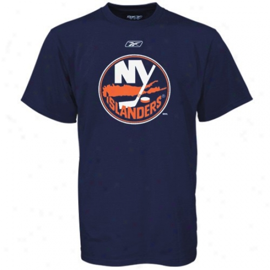 New York Islanders Tee : Reebok New York Islanders Yo8th Navy Blue Radical Logo Tee