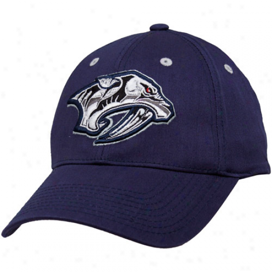 Old Time Hockey Nashville Predators Navy Blue Parker Flex Fit Hat