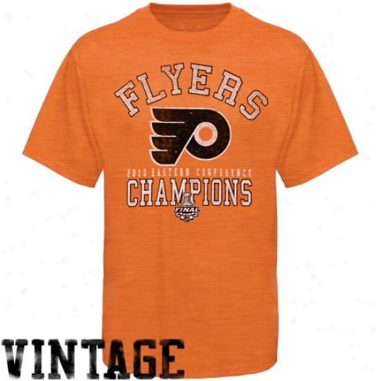 Philadelphia Flyer Shirts : Banner '47 PuiladelphiaF lyer 2010 Nhl Eastern Conference Champions Orange Scrum Premium Shirts