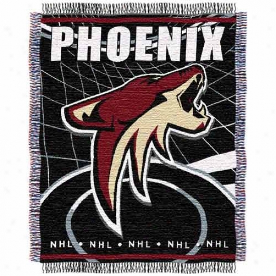 Phoenix Coyotes Jacquard Woven Blanket Throw