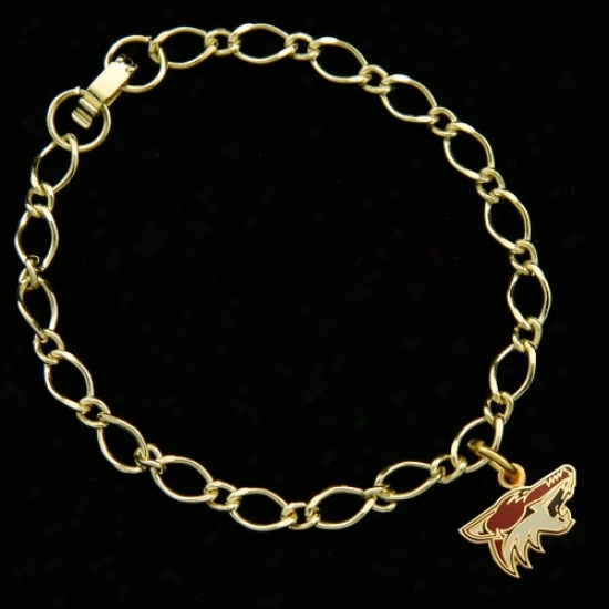 Phoenix Coyotes Ladies Gold-tone Charm Bracelet