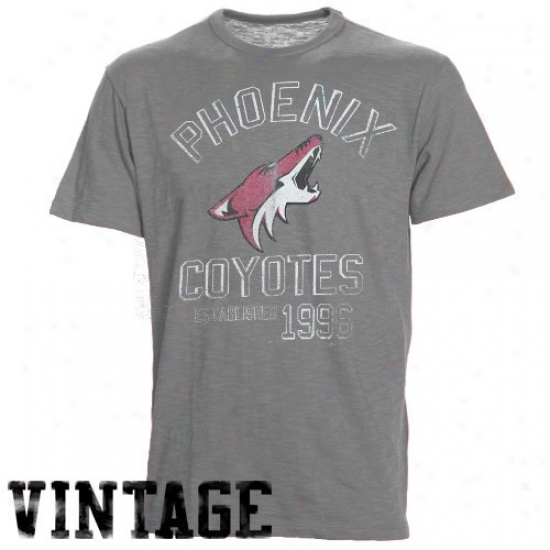Phoenix Coyotes T-shirt : Banner '47 Phoenix Coyotes Ash Baseline Vintage T-shirt