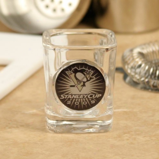 Pittsburgh Penguins 2009 Stanley Cup Champions 2oz. Square Shot Glass