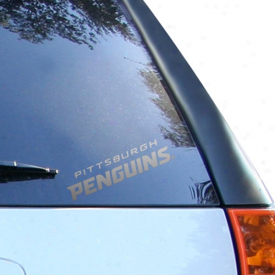 Pittsburgh Penguins 5'' X 6'' Silver Windkw Graphic Decal