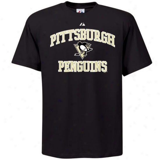 Pittsburgh Penguins Shirt : Majestic Pittsburgh Penguins Black Hearr And Soul Ii Shirt