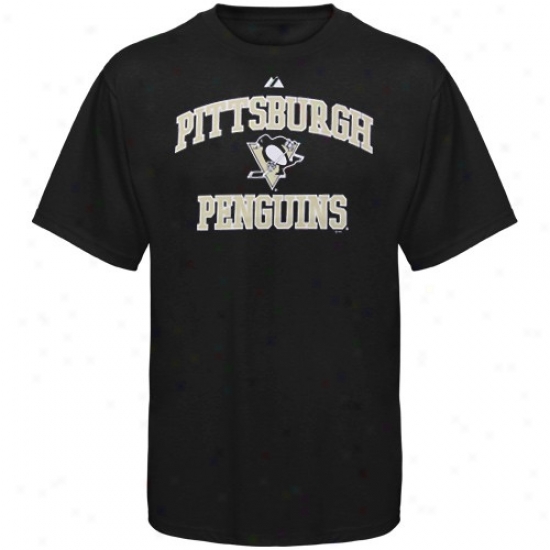 Pittsburgh Penguins T Shirtt : Majestic Pittsburgh Penguins Youth Black Seat of life & Soul Ii T Shirt
