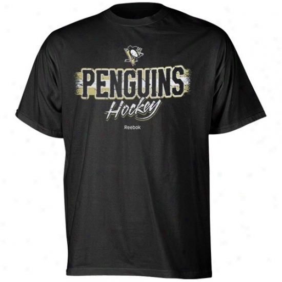 Pittsburgh Penguins T-shirt : Reebok Pittsburgh Penguins Black Allegiance T-shirt