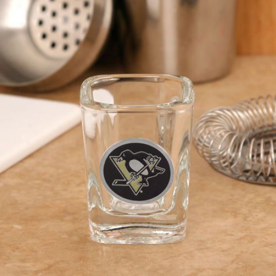 Pittsburgh Penguins Team Logo 2 Oz. Square Shot Glass