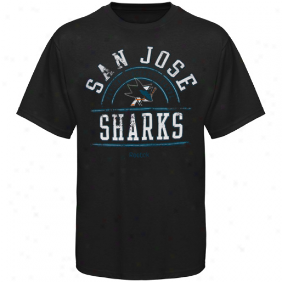 Reebok San Jose Sharks Black Hockey School Tshirt