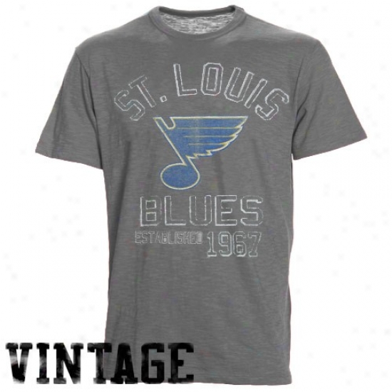 St. Louis Blue Tees : Flag '47 St. Louis Azure Ash Baseline Vintage Tees