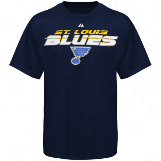 St Louis Blue Tshirt : Majestic Stt Louis Blue Youth Ships Blue Attack Surface bounded by parallel circles Tshirt