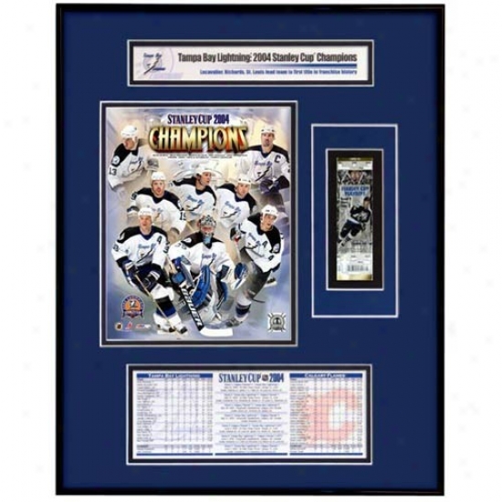 Tampa Bay Lightning 2004 Stanley Cup Ticket Frame Jr. - Team Collage