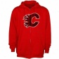 Calgary Flames Sweat Shirt : Majestic Calgary Flames Red Official Logo Full Zip Sweat Shirt