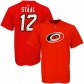Carolina Hurricanes Attire: Reebok Carolina Hurricanes #12 Eric Staal Red Clear Player T-shirt