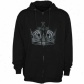 Los Angeles Kings Swest Shirts : Majestic Los Angeles Kings Black Official Logo Full Zip Sweat Shirts