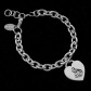 Ottawa Senators Ladies Silver Heart Charm Bracelet