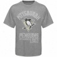 Pittsburgh Penhuins T-shirt : Banner '47 Pittsburgh Penguins Ash Baseline Distressed T-shirt
