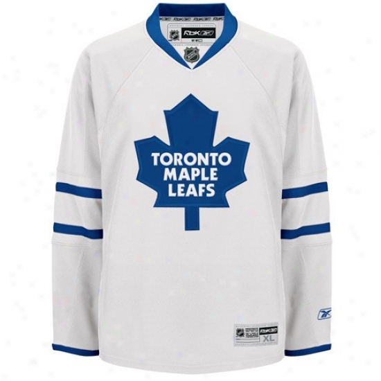 Tronto Maple Leafs Jersey : Reebok Toronto Maple Leafs White Premier Hockey Jersey