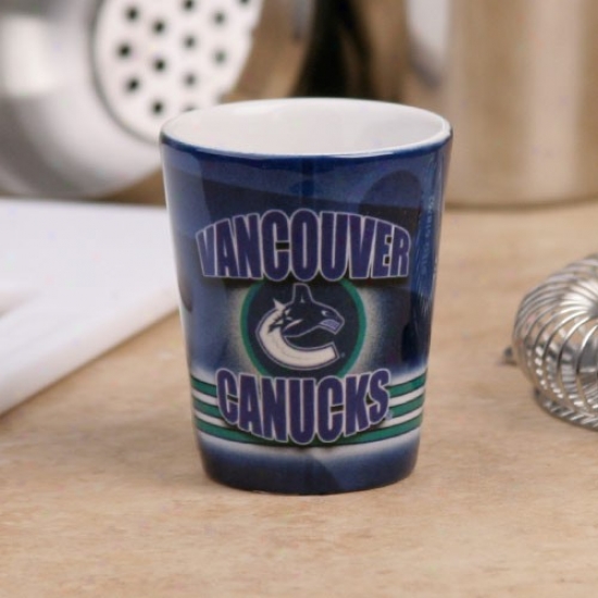 Vancouver Canucks Navy Blue Slapshot Ceramic Shot Glass