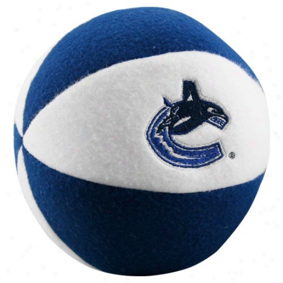 Vancouver Canucks White-navy Blue Plush Team Ball Rattle