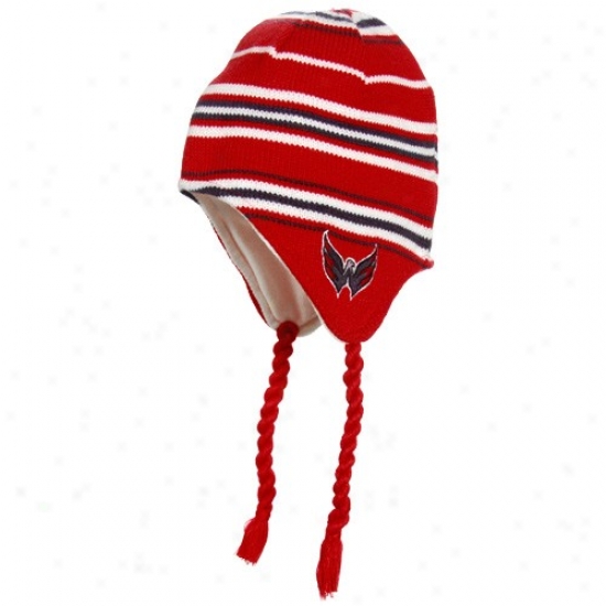 Washington Capitals Hat : Reebok Washington Capitals Red Tassle Knit Hat